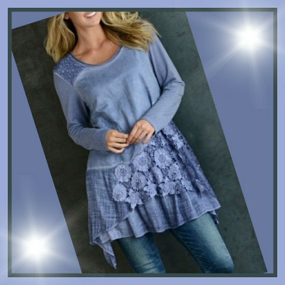 Moon Goddess Boutique Tops - Long sleeve Patchwork Lace Blouse! 🌚